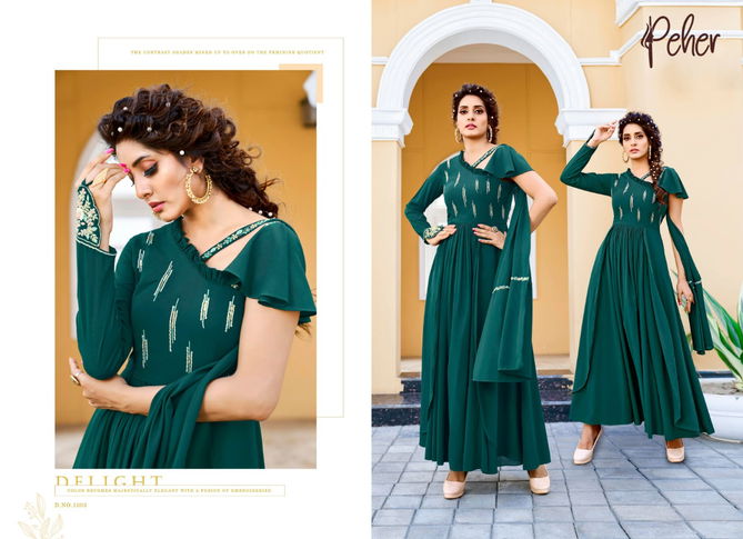 Lime Light Fancy Stylish Designer Festive Wear Heavy Long Kurtis collection